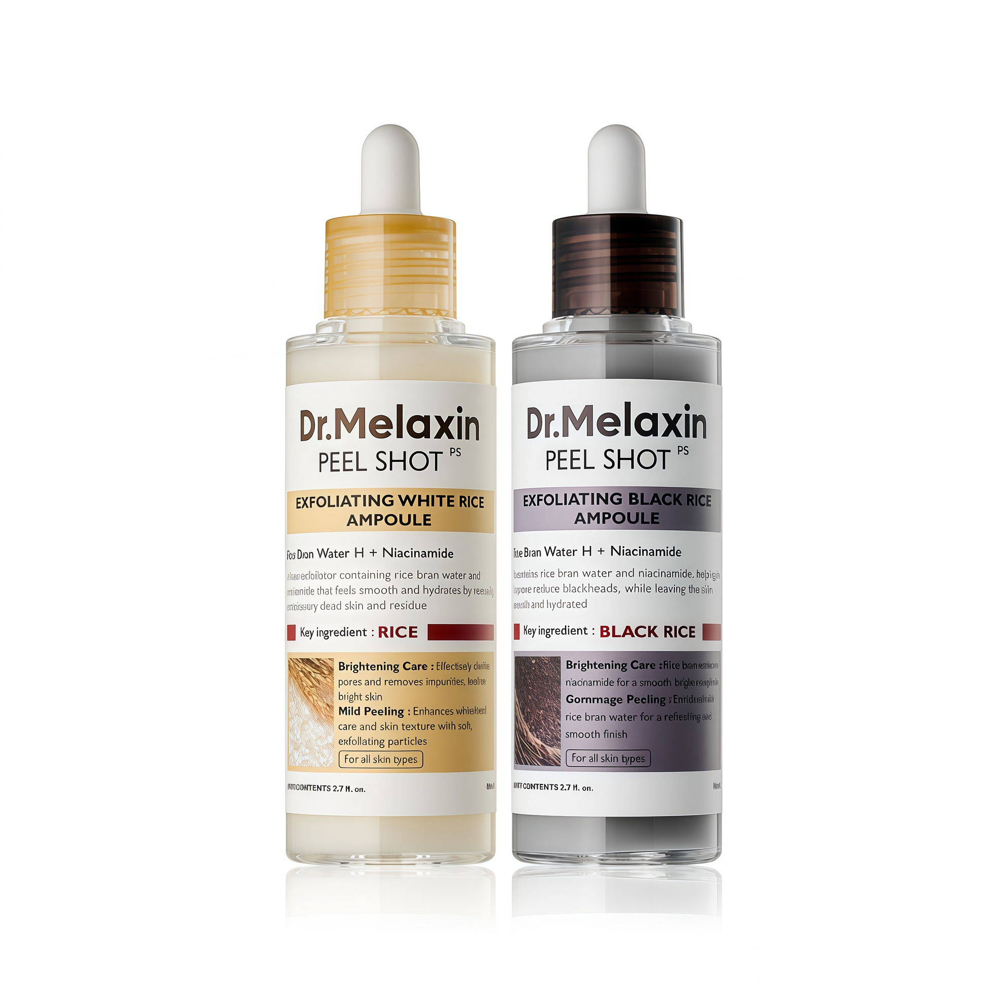 Peel Shot Glow Rice Peeling Ampoule 80ml 2-Pack Bundle